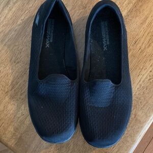 Skechers Black Slip-On Memory Foam Flats